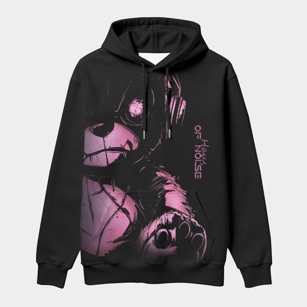 Techno Bear Men's Pullover Hoodie - Dark Hoodie - Men’s Sweatshirt - Cool Techno Hoodie - Unique Gift for Him