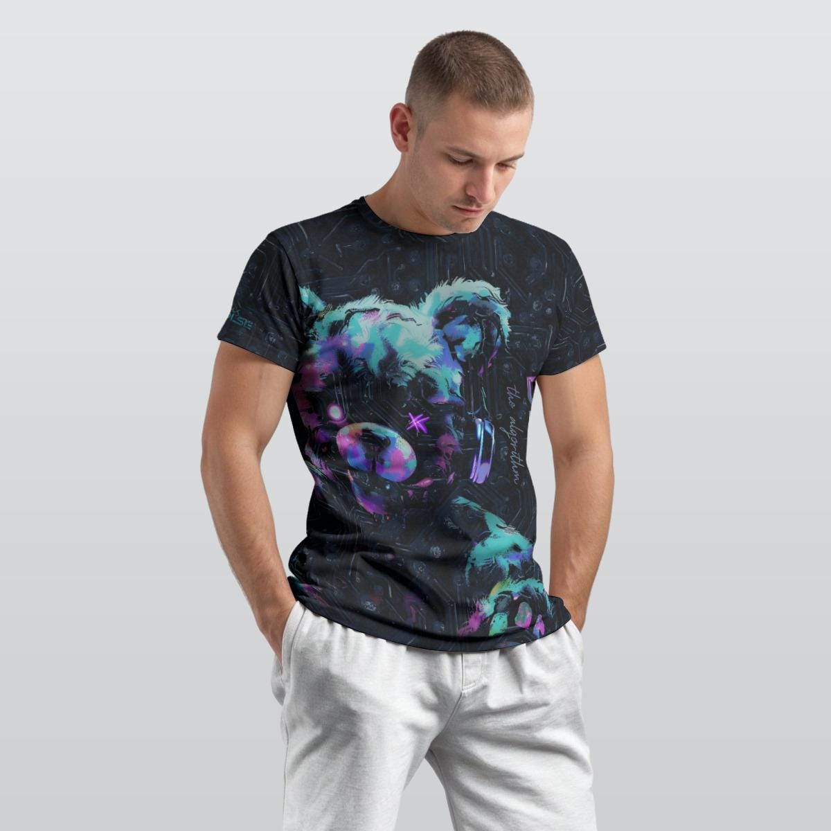 Techno Bear Festival T-shirt - Defy the Algorithm Shirt - Unisex EDM Tee - Cotton Festival Outfit - Party Wear