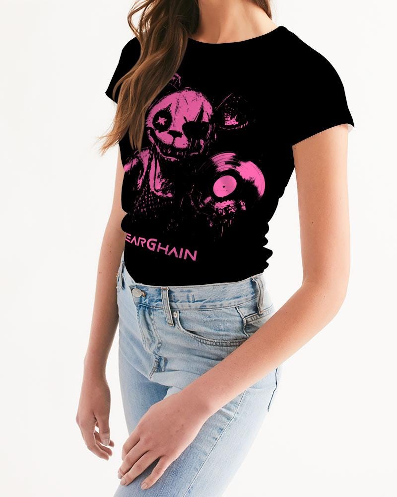 BEARGHAIN Berlin Techno T-Shirt, Women's Clubwear, Underground Rave Fashion, Minimalist Streetwear, DJ Outfit, Festival Shirt