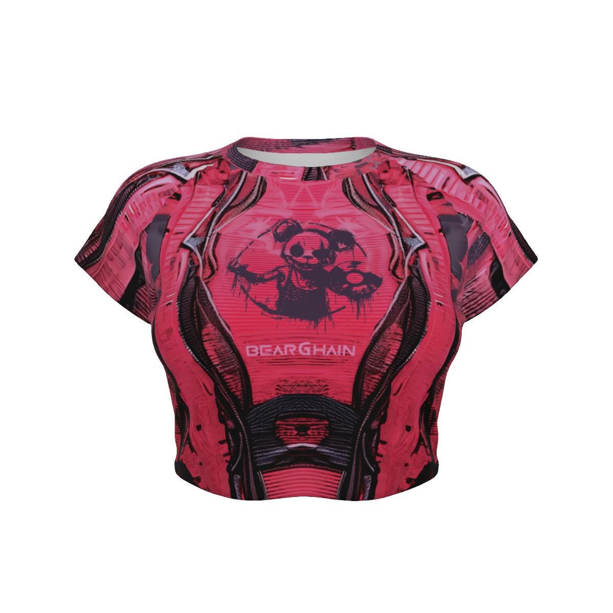 Neon Abyss Cyberpunk – Futuristic Ocean-Inspired Techwear, Cyber Streetwear, Aesthetic Vaporwave Tee Women's Raglan Cropped T-shirt
