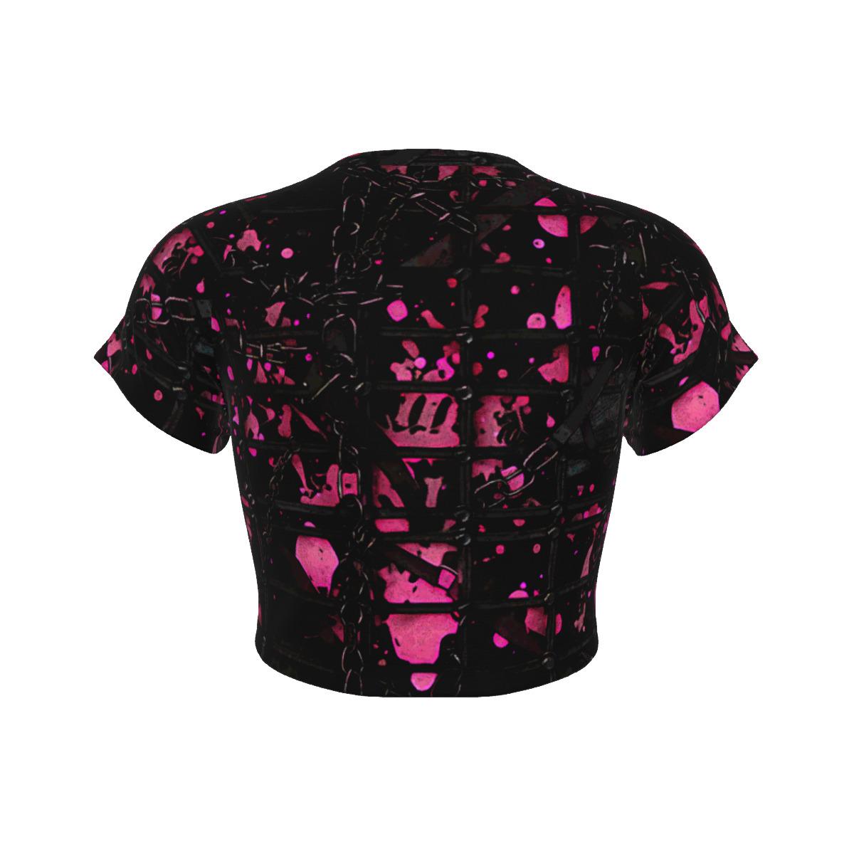 Cropped Raglan T-Shirt - Ravekink Style - Techno Clubwear - Underground Club - Rave Fashion Top - Party Wear