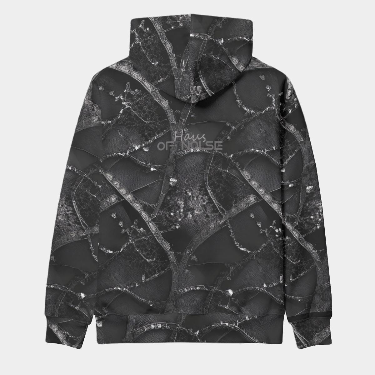 Unisex Pullover Hoodie, Dark Cyberpunk Rave Fashion, Psychedelic Festival Wear, Next Gen Hoodie, Chaos Inspired Design