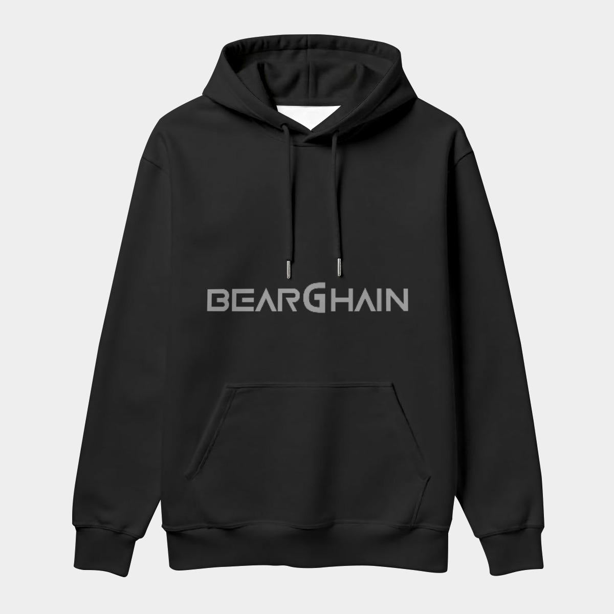 BEARGHAIN Unisex Hoodie, Berlin Techno Streetwear, Underground Rave Fashion, Minimalist Clubwear, DJ Apparel