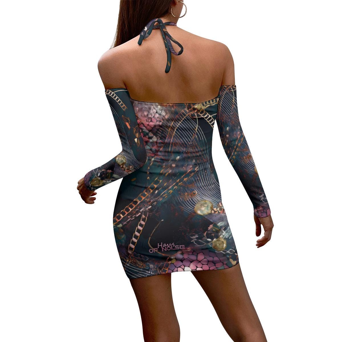 Women's Halter Lace-Up Dress -Dance Dress -Spring Fashion - Party Outfit Day Dress - Festival outfit