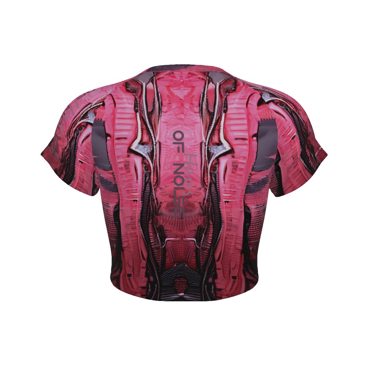 Neon Abyss Cyberpunk – Futuristic Ocean-Inspired Techwear, Cyber Streetwear, Aesthetic Vaporwave Tee Women's Raglan Cropped T-shirt