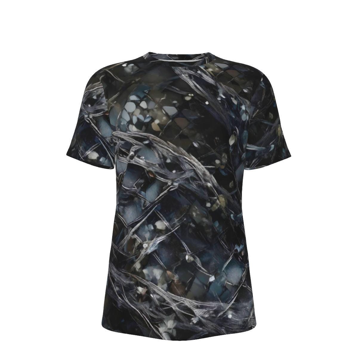 Cyber floral Festival T-shirt, Cyberpunk Rave Wear, Unisex Cotton Tee, Chaos Design Shirt, Next Gen Hoodie Style