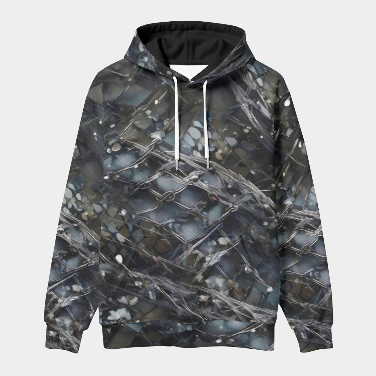 Unisex Pullover Hoodie, Cyberpunk Floral Rave Fashion, Psychedelic Festival Wear, Next Gen Hoodie, Chaos Inspired Design