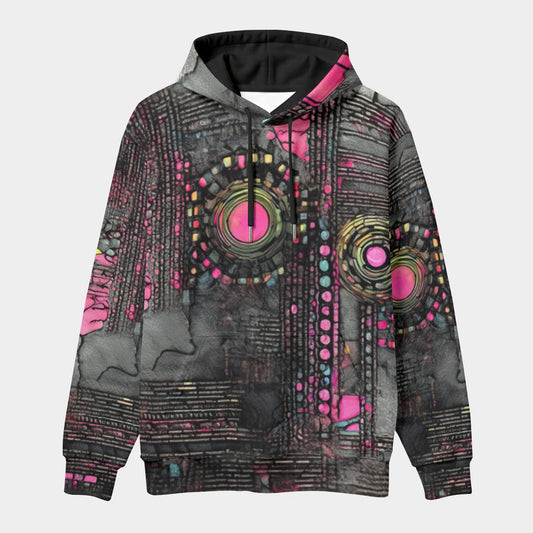 Unisex Pullover Hoodie, Cyberpunk Rave Fashion, Psychedelic Festival Wear, Next Gen Hoodie, Chaos Inspired Design