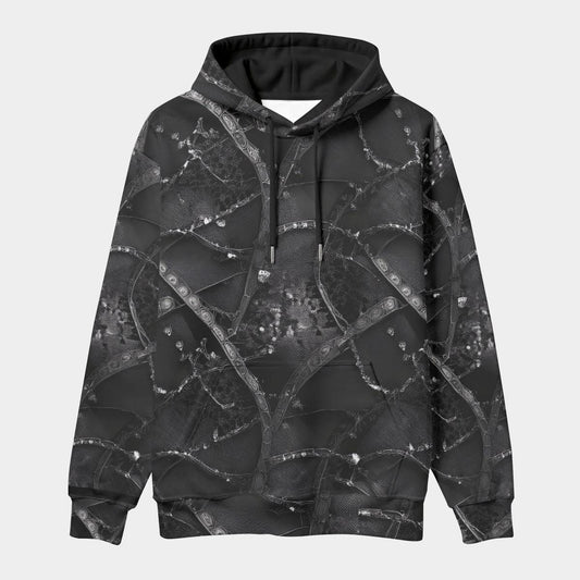 Unisex Pullover Hoodie,  Dark Cyberpunk Rave Fashion, Psychedelic Festival Wear, Next Gen Hoodie, Chaos Inspired Design