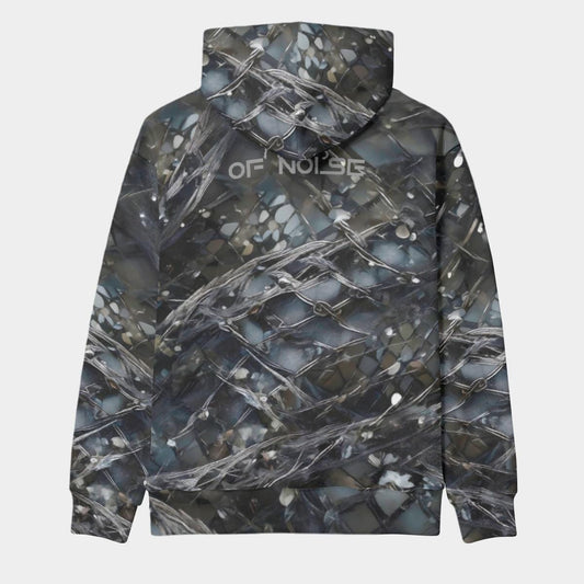 Unisex Pullover Hoodie, Cyberpunk Floral Rave Fashion, Psychedelic Festival Wear, Next Gen Hoodie, Chaos Inspired Design