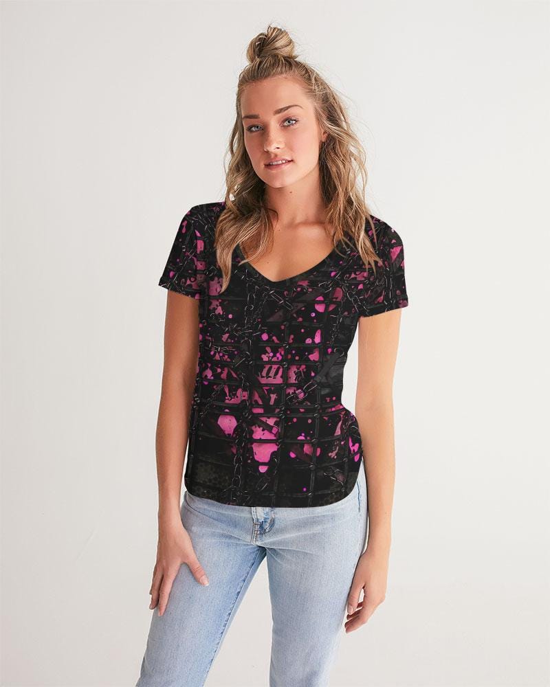 Women's Rave T-shirt, Ravekink , Cyberpunk Graphics Tee, Steampunk Style, Chaotic Design, Festival T-Shirt, Burning Man Outfit